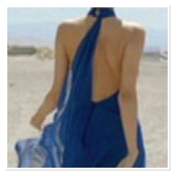 Carla Zampatti Blue Floaty Formal Dress - Picture 7 of 8